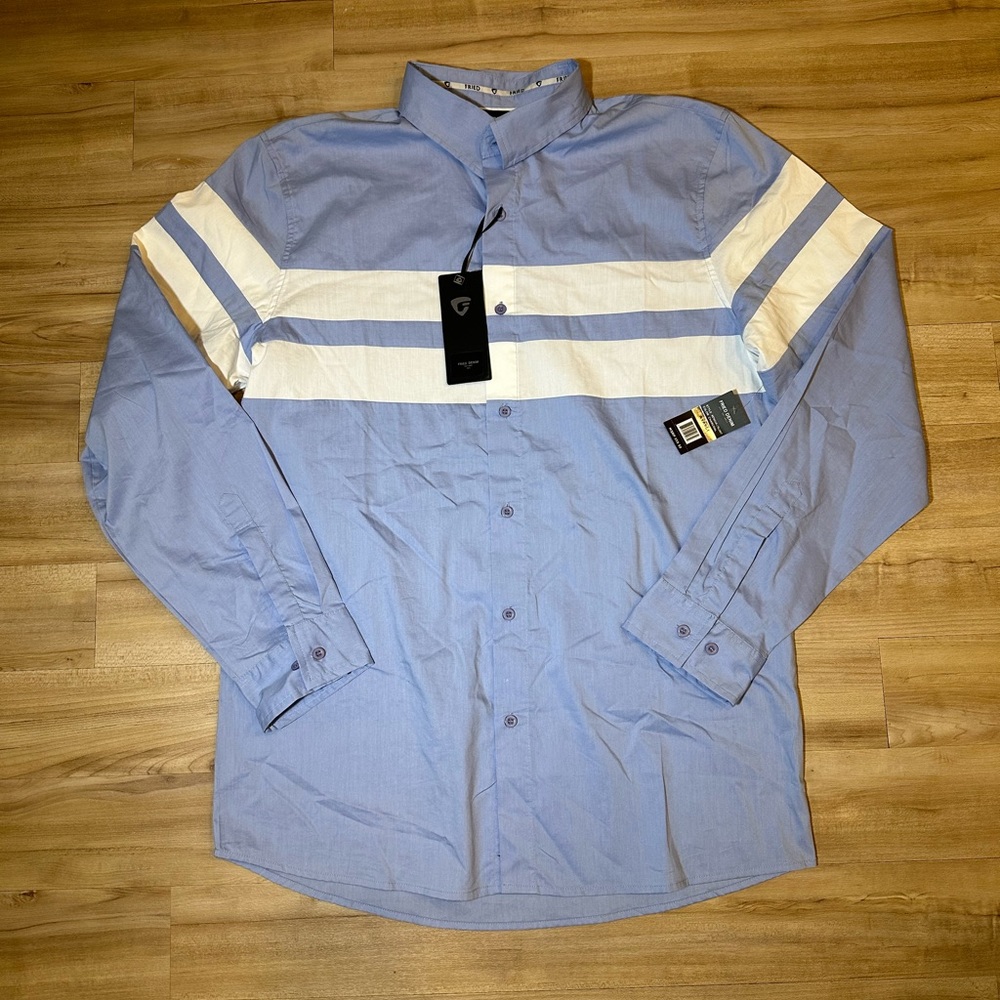 Fried Denim NYC Slim Fit Button Down Long Sleeve Shirt